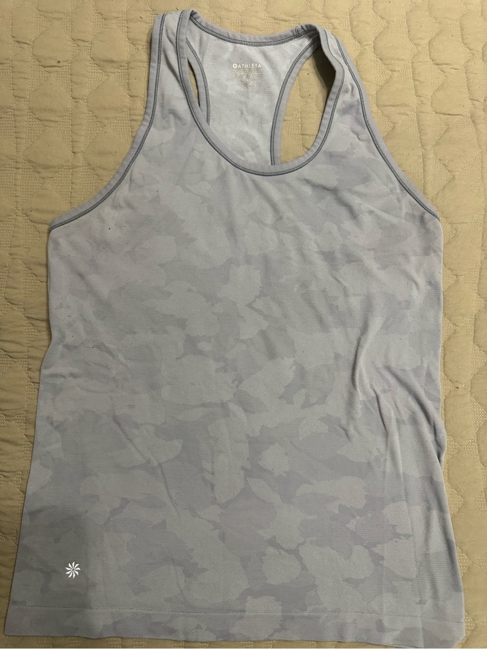 Athleta Pale Lavender Camo Racerback Tank